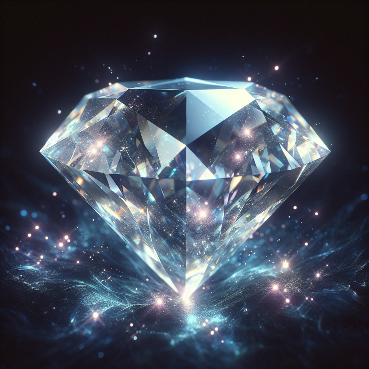 A Herkimer Diamond glowing mystically in the dark.