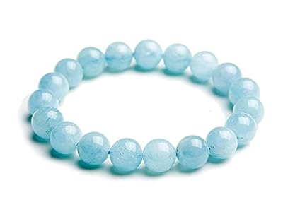 Soothing Bracelet - Natual Aquamarine bracelet - Bring Positive Energy - Peace - Youthfullness Bracelet - Stone Bracelet for Everlasting Joy