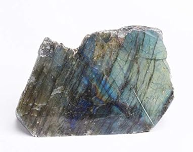 JIC Gem Healing Labradorite Upright Stone Gemstone Worry Therapy Crystal Point Reiki Stone Home and Office Decor 1-2 lb