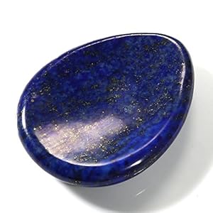 CrystalTears Lapis Lazuli Thumb Worry Healing Stone Pocket Palm Stone Crystals Therapy Geometry